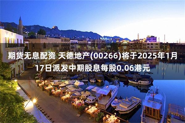 期貨無息配資 天德地產(00266)將於2025年1月17日派發中期股息每股0.06港元