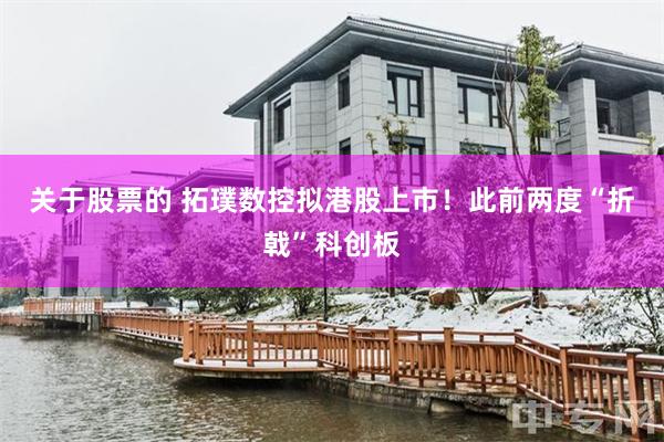 關於股票的 拓璞數控擬港股上市！此前兩度“折戟”科創板