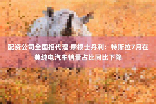 配資公司全國招代理 摩根士丹利：特斯拉7月在美純電汽車銷量占比同比下降