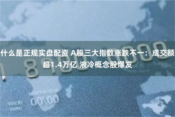 什麼是正規實盤配資 A股三大指數漲跌不一：成交額超1.4萬億 液冷概念股爆發