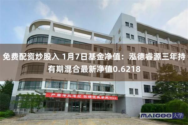免費配資炒股入 1月7日基金淨值：泓德睿源三年持有期混合最新淨值0.6218